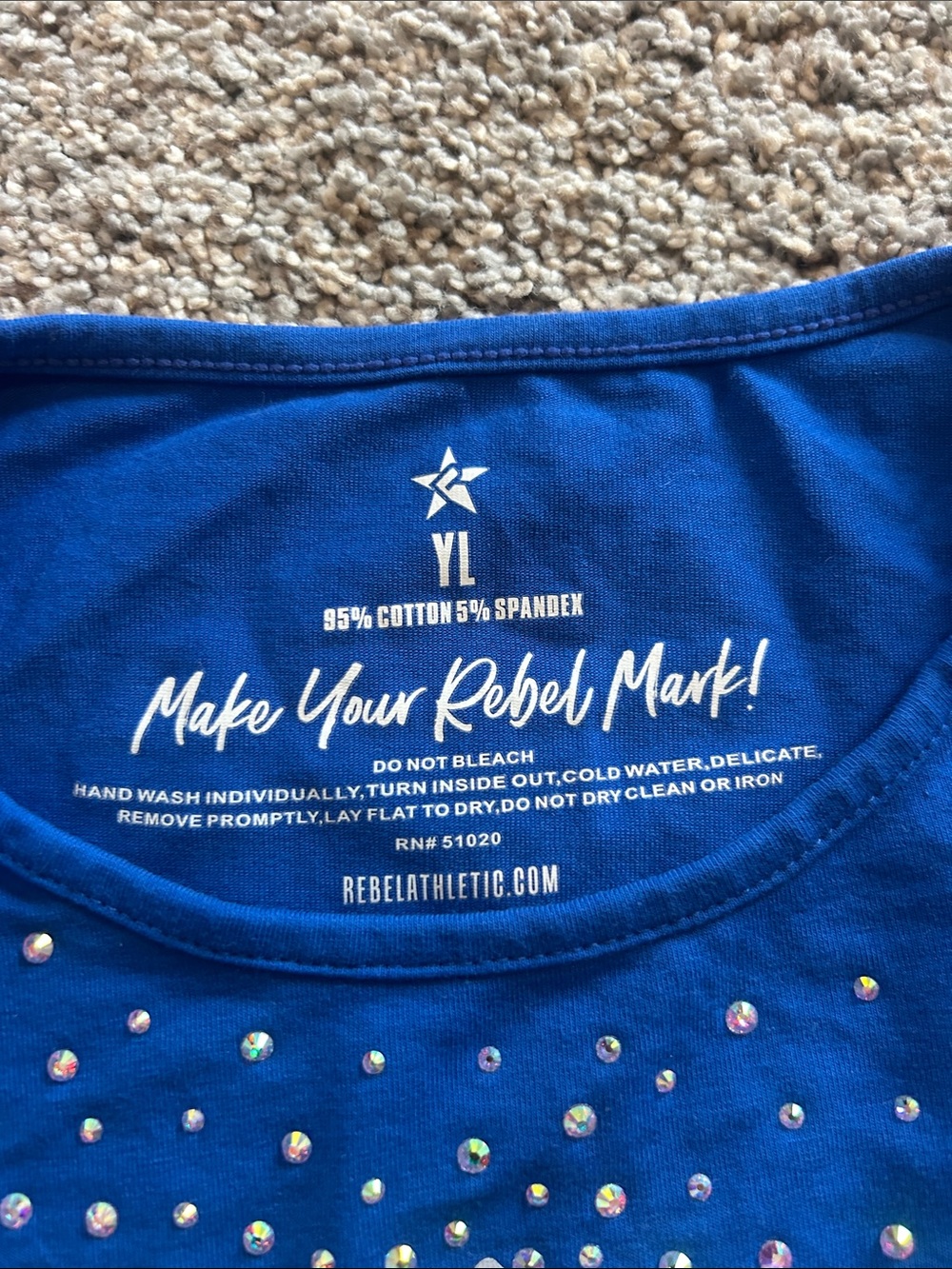 Rebel Athletic “Cheer Is My Sport” Blue Girls' Tee - Picture 2 of 3